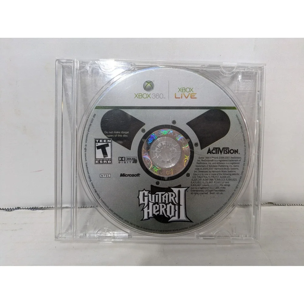 Guitar Hero II 2 Microsoft Xbox 360 Video Game Disc Only TESTED 2007 Rock Music